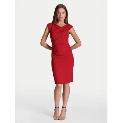 Zdjęcie Swing Sukienka koktajlowa 5AI16700 Czerwony Slim Fit