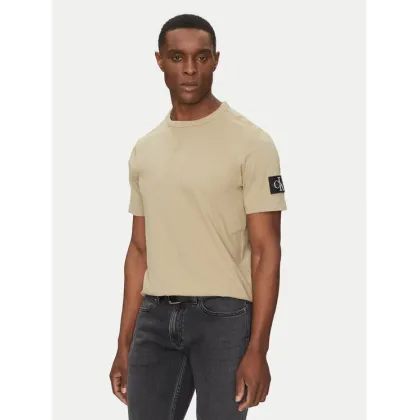 Zdjęcie Calvin Klein Jeans T-Shirt J30J323484 Beżowy Regular Fit