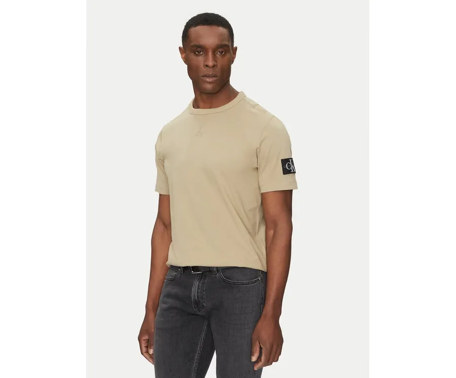 obrazek 1 Calvin Klein Jeans T-Shirt J30J323484 Beżowy Regular Fit