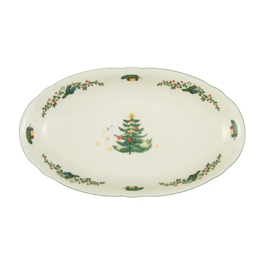 obrazek 1 Porcelanowy owalny półmisek do serwowania 23,5x14 cm ze świątecznym motywem - Seltmann Weiden
