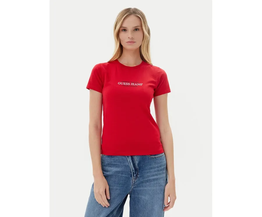 obrazek 1 Guess Jeans T-Shirt W5RI4 2K8HM0 Czerwony Regular Fit