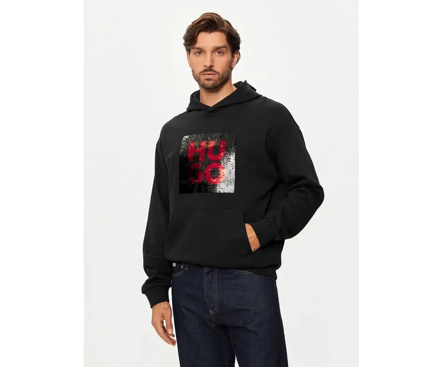 obrazek 1 Hugo Bluza Deseqino 50521506 Czarny Relaxed Fit HUGO