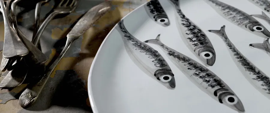 obrazek 7 Ceramiczny komplet 6 miseczek na przyprawy w stylu marynistycznym - Virginia Casa