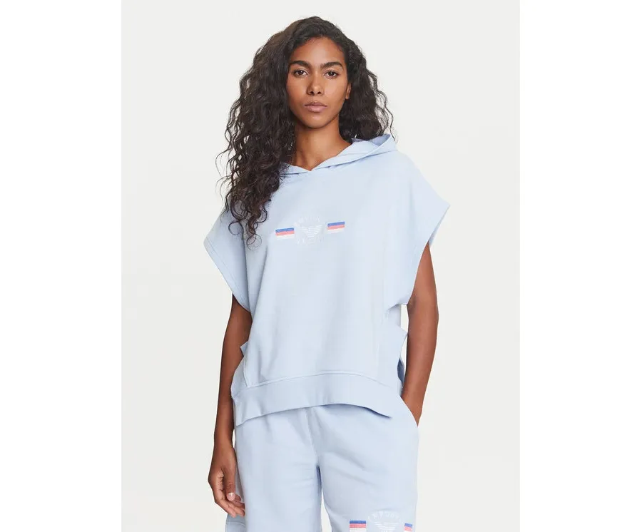 obrazek 1 Emporio Armani Underwear Bluza EW000498 AF10882 U9273 Błękitny Loose Fit