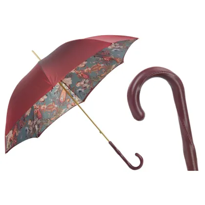 Zdjęcie Piękny klasyczny parasol damski w kolorze burgundowym – Pasotti
