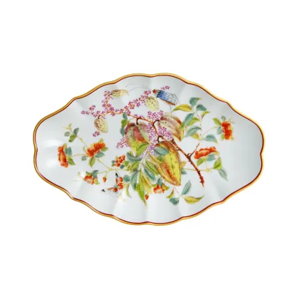 Zdjęcie Luksusowy porcelanowy mały talerz z motywem roślinnym - Vista Alegre