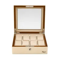 Picture A unique beige wooden case for a watch collector