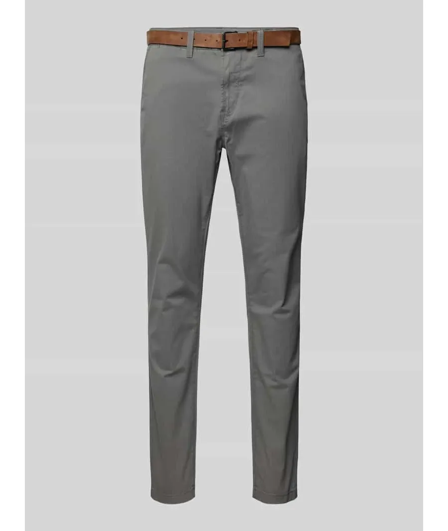 obrazek 1 Chinosy o kroju slim fit z paskiem