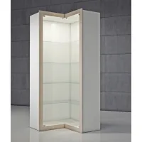 Picture A unique corner modular display cabinet with a decorative frame