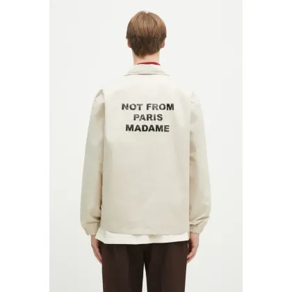 Zdjęcie Drôle de Monsieur kurtka La Veste Slogan kolor beżowy przejściowa PERM-JT183-PA014-MT