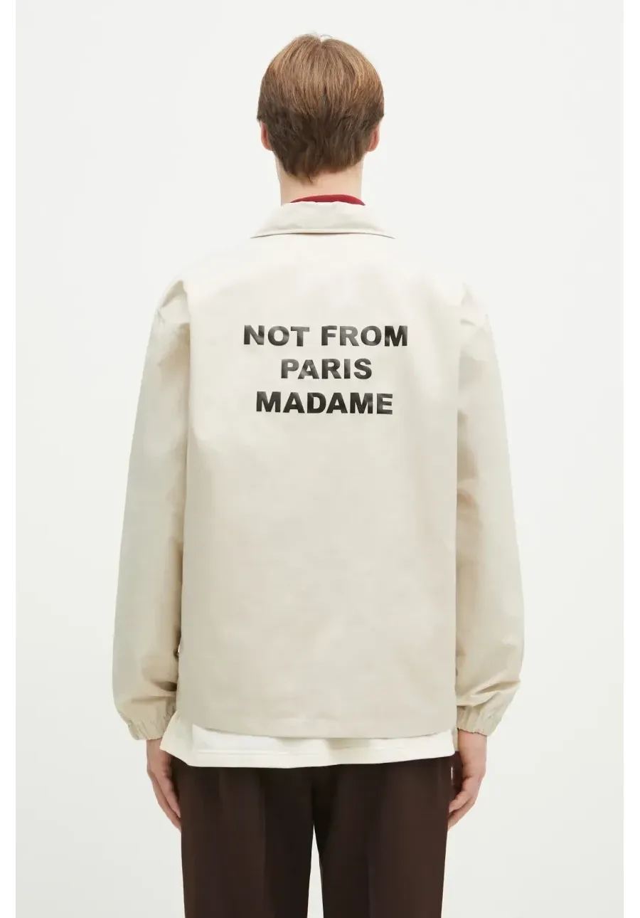 obrazek 1 Drôle de Monsieur kurtka La Veste Slogan kolor beżowy przejściowa PERM-JT183-PA014-MT