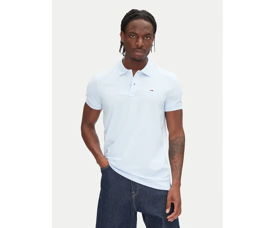 obrazek 1 Tommy Jeans Polo DM0DM20676 Błękitny Slim Fit
