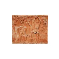 Picture Italian bas-relief for the garden depicting autumn - Goti Terrecotte