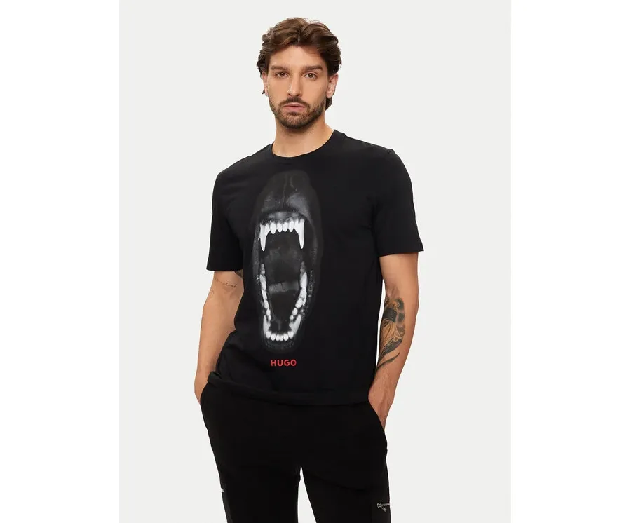 obrazek 1 Hugo T-Shirt Dayaking 50523979 Czarny Regular Fit HUGO