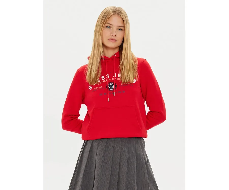 obrazek 1 Guess Jeans Bluza W4BQ20 KC811 Bordowy Regular Fit