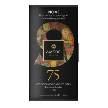 Zdjęcie Ciemna czekolada Nove extra 75%, Amedei, 50g