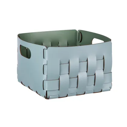 Zdjęcie Jasnobłękitny stylowy kosz Bottega 25x25xH20 cm