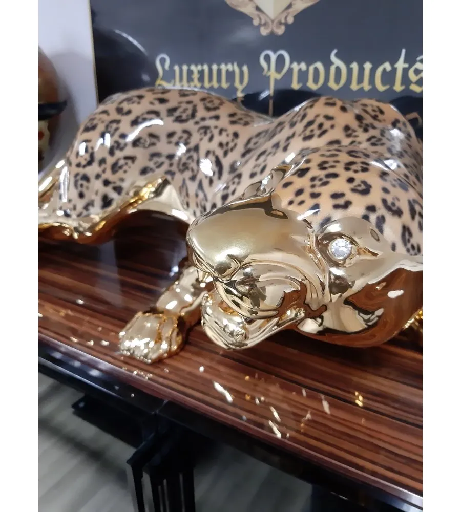 obrazek 7 Dekoracja do salonu - przepiękny złoty leopard