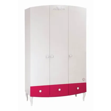 Zdjęcie Piękna trzydrzwiowa szafa na nóżkach do pokoju młodzieżowego - Cilek