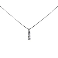 Picture Stylish necklace with a small Trilogy pendant with diamonds