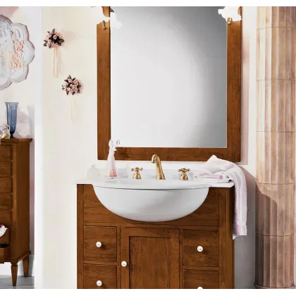 Zdjęcie Blat z marmuru mineralnego z umywalką do łazienki - Zanini