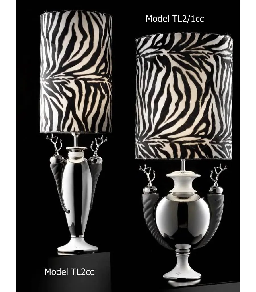 obrazek 1 Lampa ceramiczna z designerskim abażurem