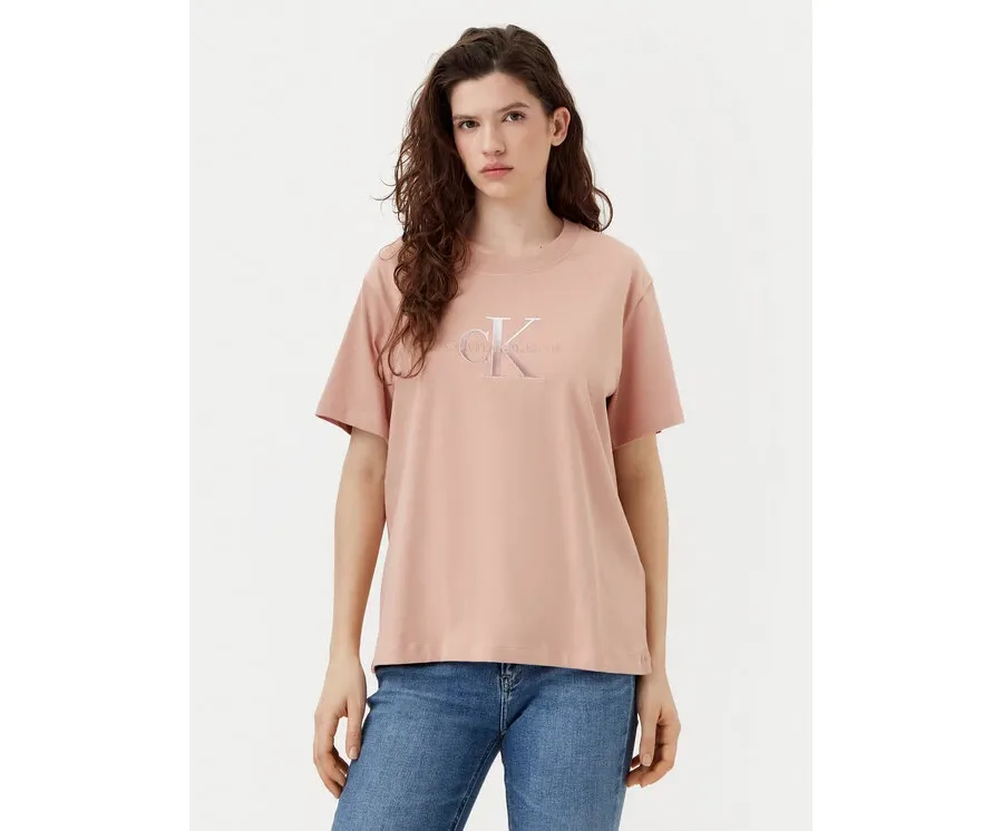 obrazek 1 Calvin Klein Jeans T-Shirt Monologo J20J224798 Beżowy Relaxed Fit