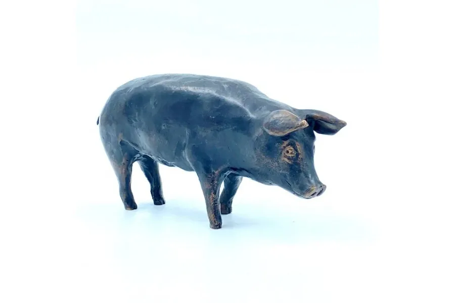 obrazek 2 Stylowe figurki z brązu "Dwie świnie" - na prezent