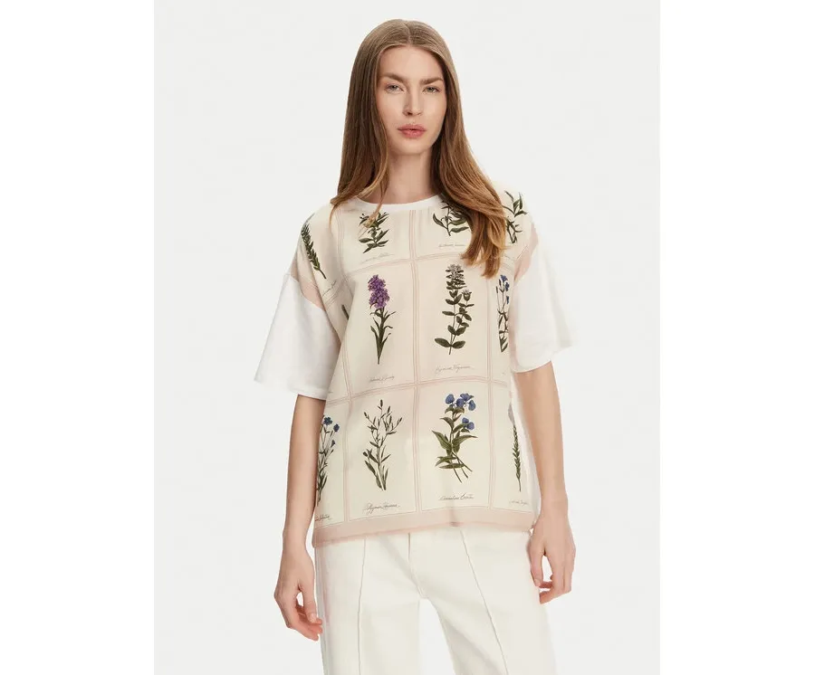obrazek 1 Weekend Max Mara T-Shirt Pampas 2515941082 Biały Relaxed Fit
