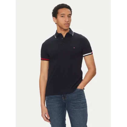 Zdjęcie Tommy Hilfiger Polo Flag Cuff MW0MW38458 Granatowy Slim Fit