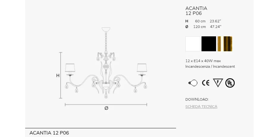 obrazek 3 Designerski żyrandol do salonu - ACANTIA 12
