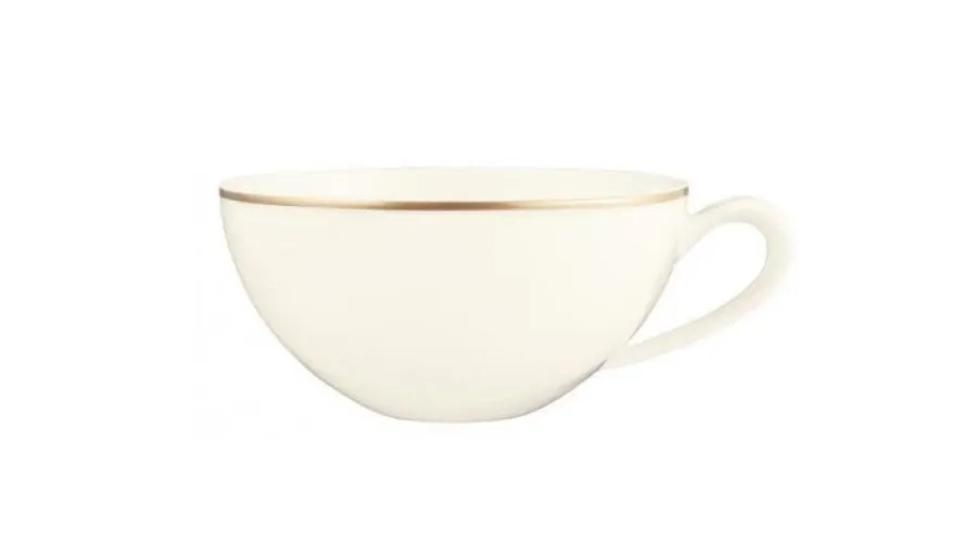 obrazek 1 Kremowa duża porcelanowa filiżanka do herbaty ze złotą obwódką w stylu klasycznym – Tettau
