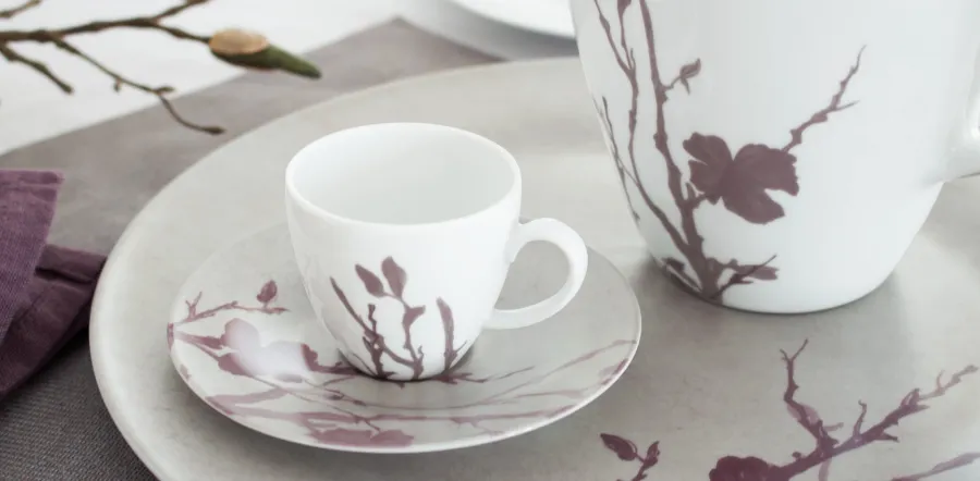 obrazek 3 Przepiękny komplet porcelanowej zastawy stołowej dla 12 osób - Porcel