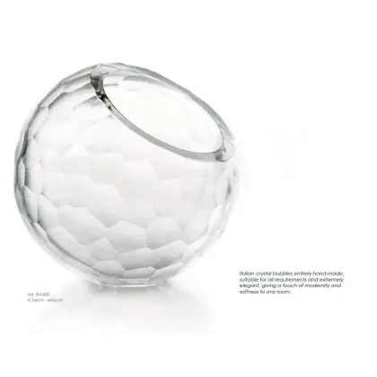 Zdjęcie Włoski duży pojemnik łazienkowy wykonany z ręcznie szlifowanego kryształu - Il Paralume Marina