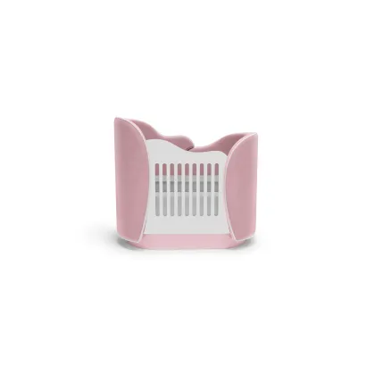 Zdjęcie Różowe łóżeczko dziecięce z aksamitu