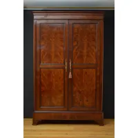 Zdjęcie Duża szafa z 2 drzwiami z XIX wieku z podpalanym mahoniem