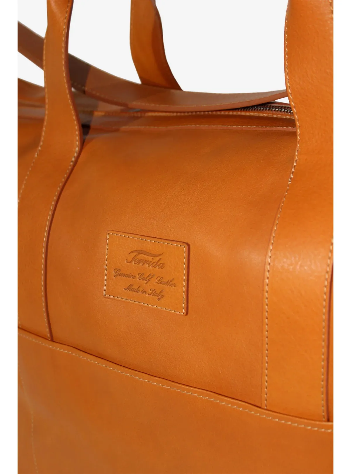 Terrida luxury travel bag made in Italy, Elegant Orange Leather Backpack Prestigious orange handbag - Terrida main image 2