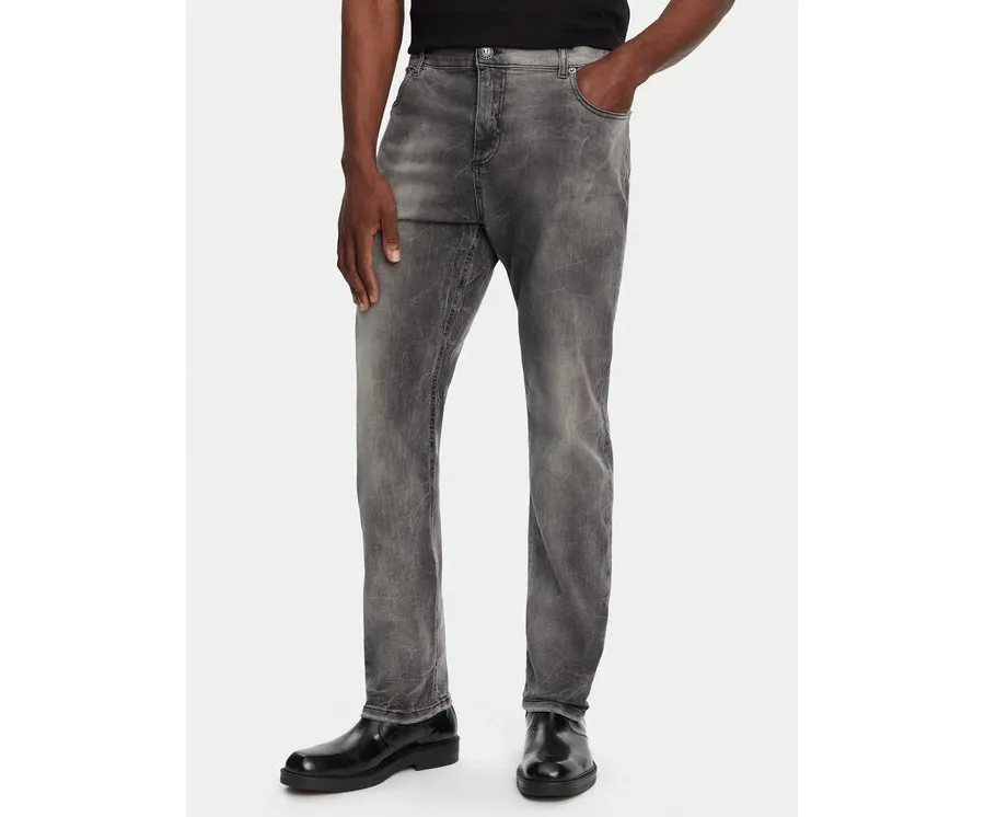 obrazek 1 Balmain Jeansy DH1MI043DE73 Szary Regular Fit