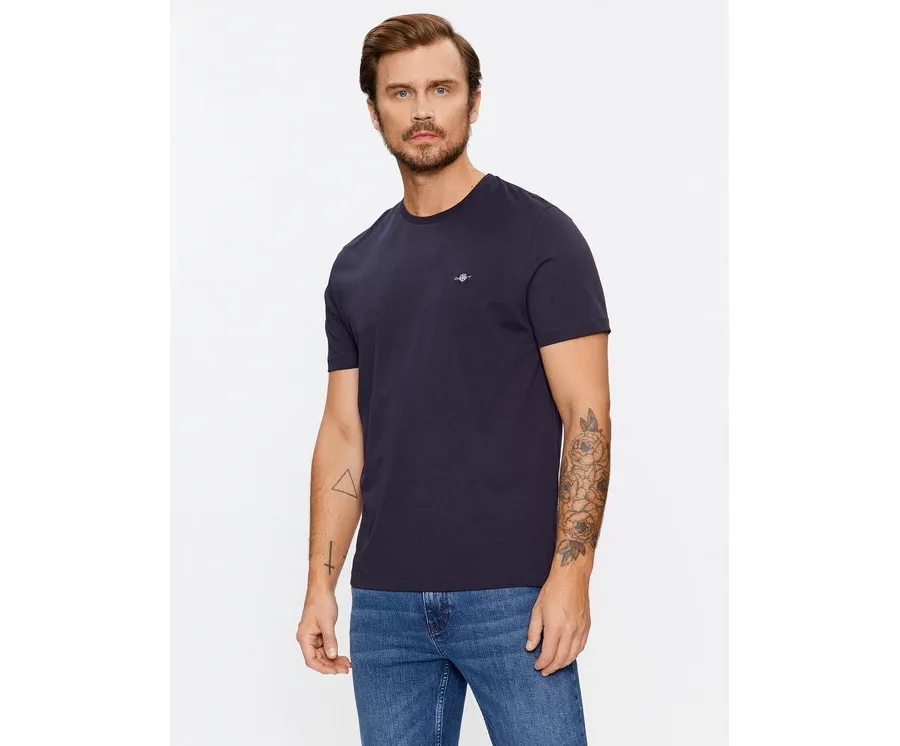 obrazek 1 Gant T-Shirt Shield 2003184 Granatowy Regular Fit