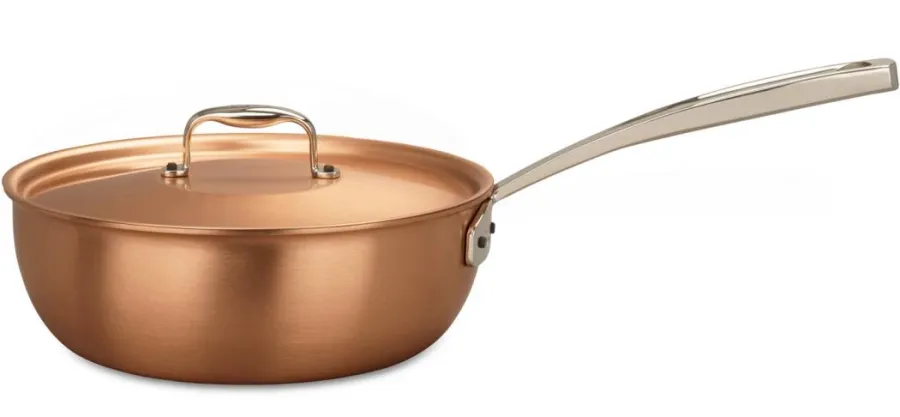 obrazek 4 Zaokrąglona patelnia z miedzi 24 cm do dań sauté