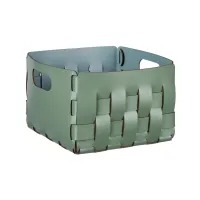 Zdjęcie Elegancki kosz Bottega 25x25xH20 cm w wyjątkowym kolorze eukaliptusa