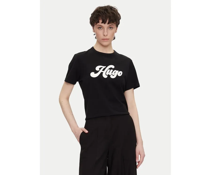 obrazek 1 HUGO T-Shirt Damacia_4 50539101 Czarny Regular Fit