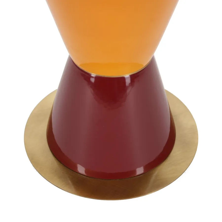 obrazek 2 Okrągły średni stolik kawowy z mosiężną podstawą H.60xDia.60 cm