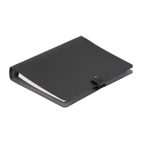 Picture A unique leather binder for documents 16.5x25 cm in black
