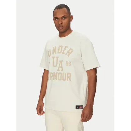 Zdjęcie Under Armour T-Shirt Heavyweight Varsity 1390179 Beżowy Oversize