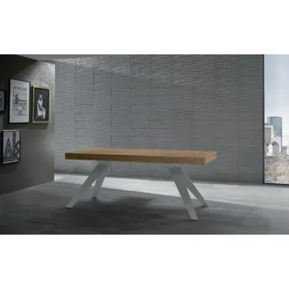 Zdjęcie Ekskluzywny funkcjonalny rozkładany stół do salonu L. 140+40+40 P. 90 H. 75 cm – Zamagna Italia