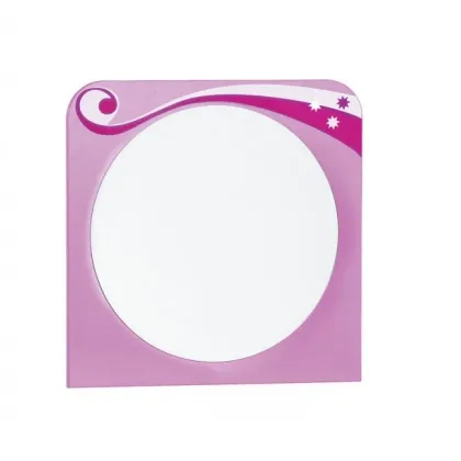Zdjęcie Różowe, okrągłe lustro do pokoju małej księżniczki - Cilek
