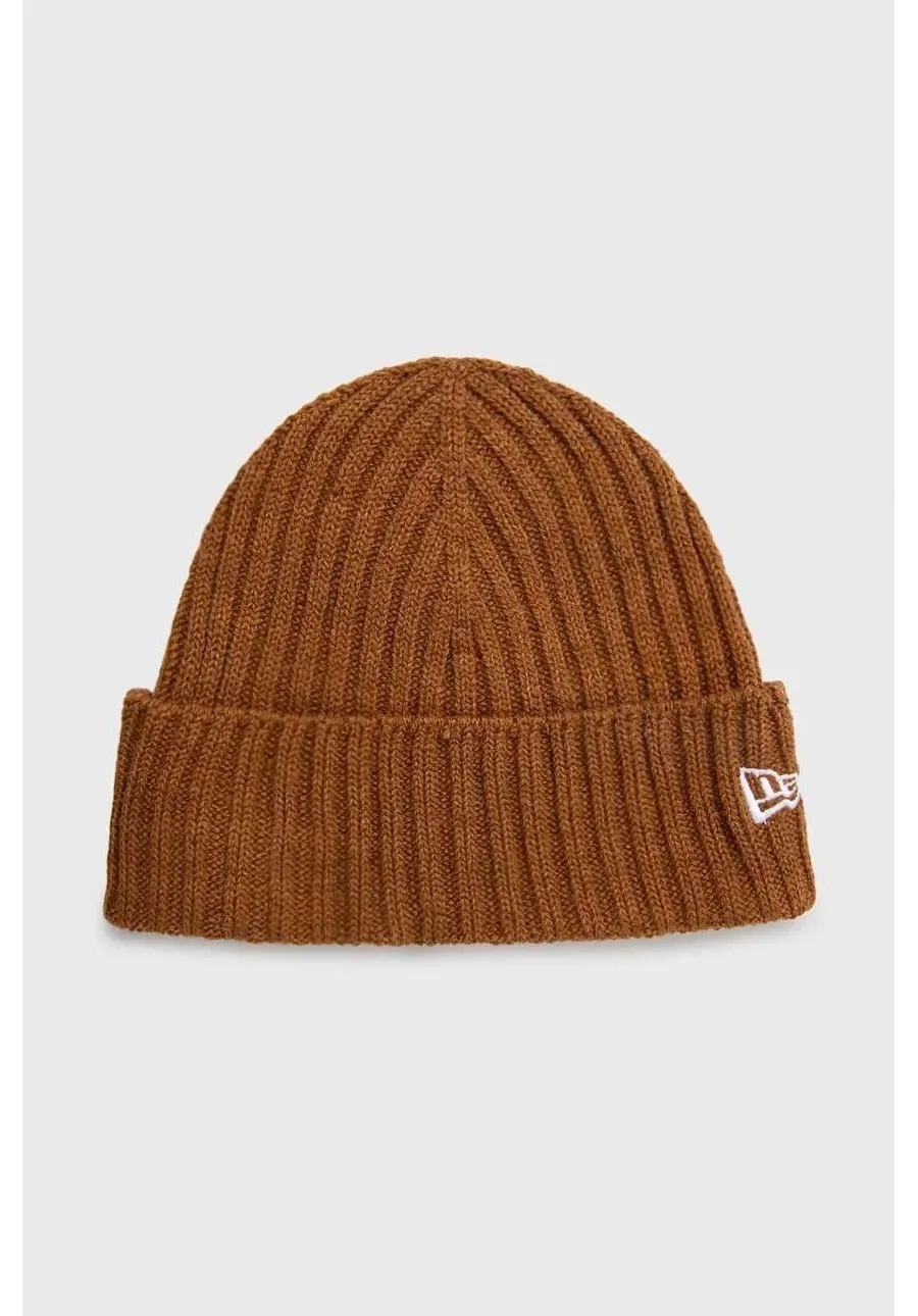 obrazek 1 New Era czapka Cuff Beanie kolor brązowy z cienkiej dzianiny 60364240