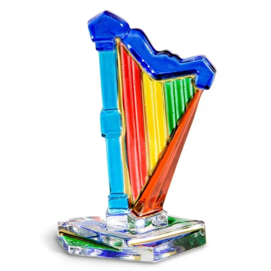 obrazek 1 Kolorowa figurka harfy ze szkła murano