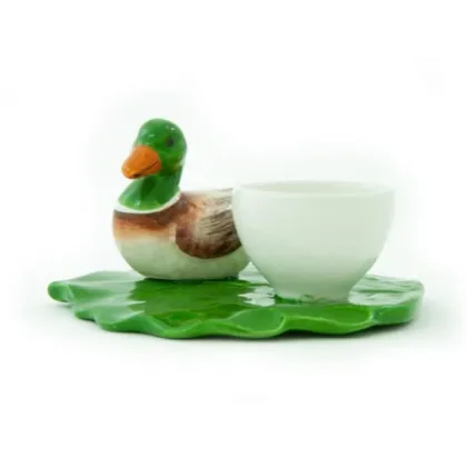 Zdjęcie Pojedynczy pojemnik na jajko na miękko z dekoracją w formie kaczki - Le Ceramiche